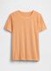 T-shirt girocollo in puro cotone arancione regular fit_3