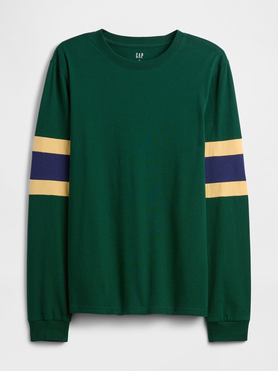 Maglia verde a maniche lunghe in cotone Uomo_3