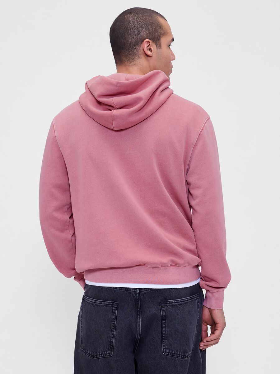 Pink hoodie with pouch pocket Man_2