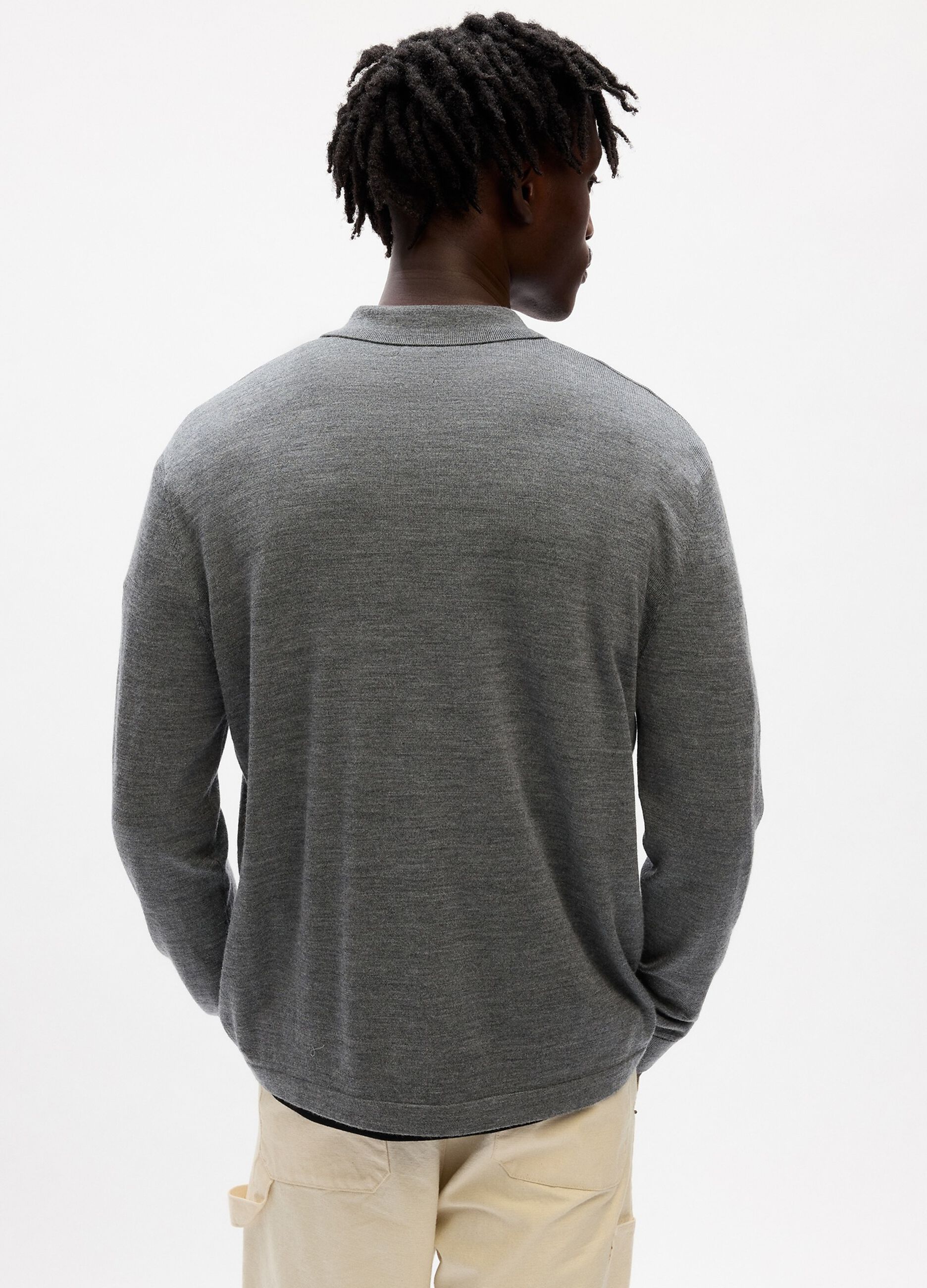 Shacket in maglia melange_2