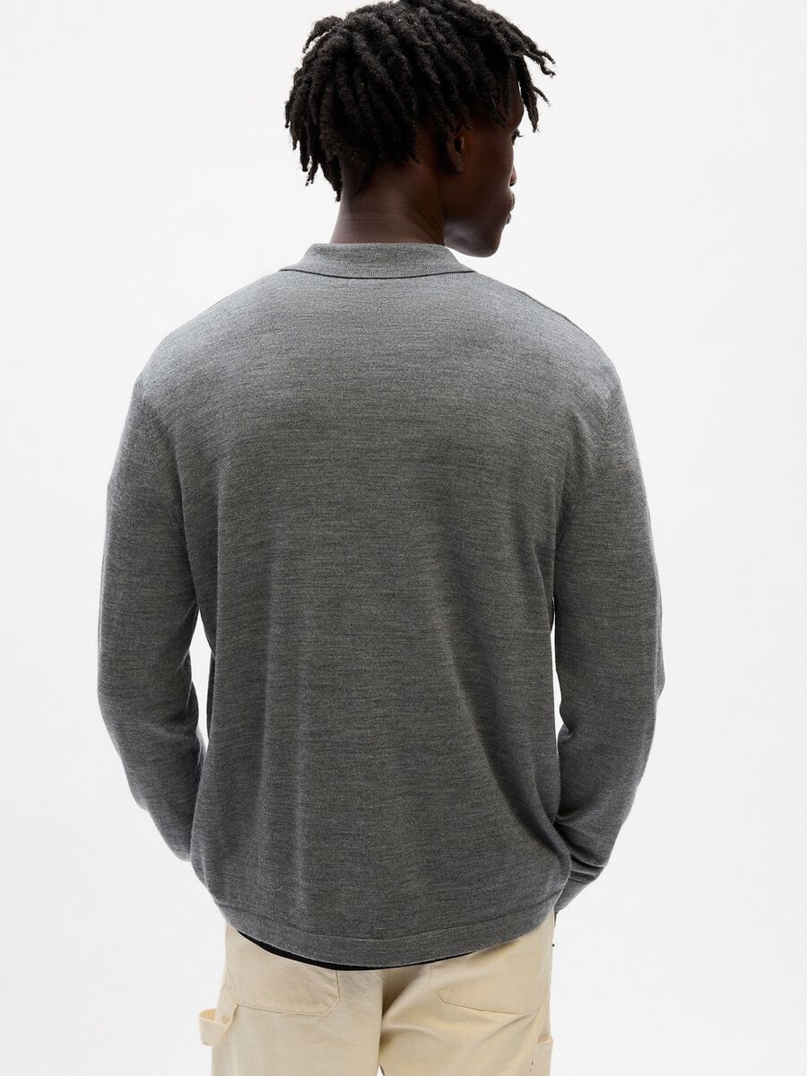 Mélange knitted shacket Man_2