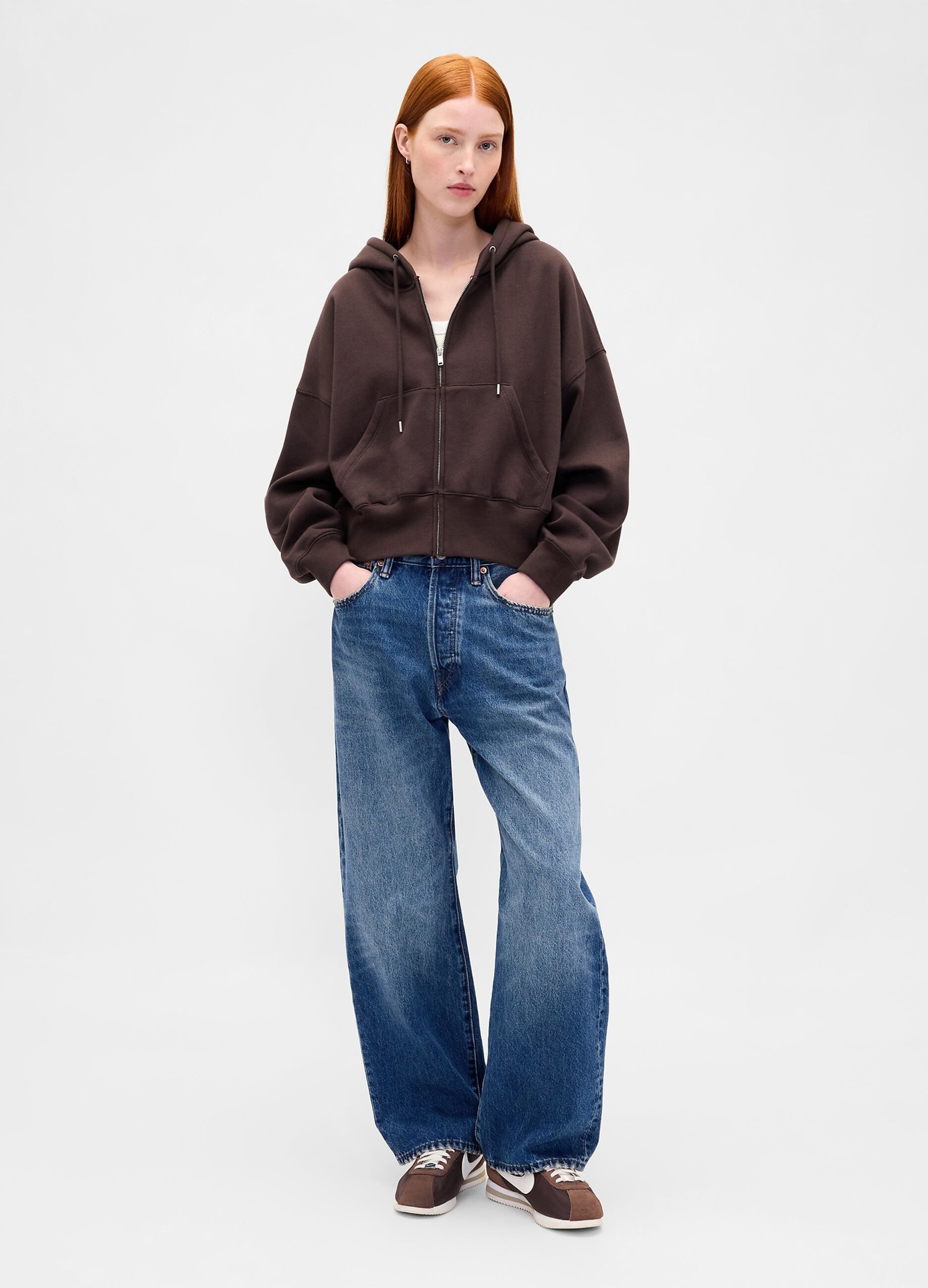 Felpa con cappuccio e zip