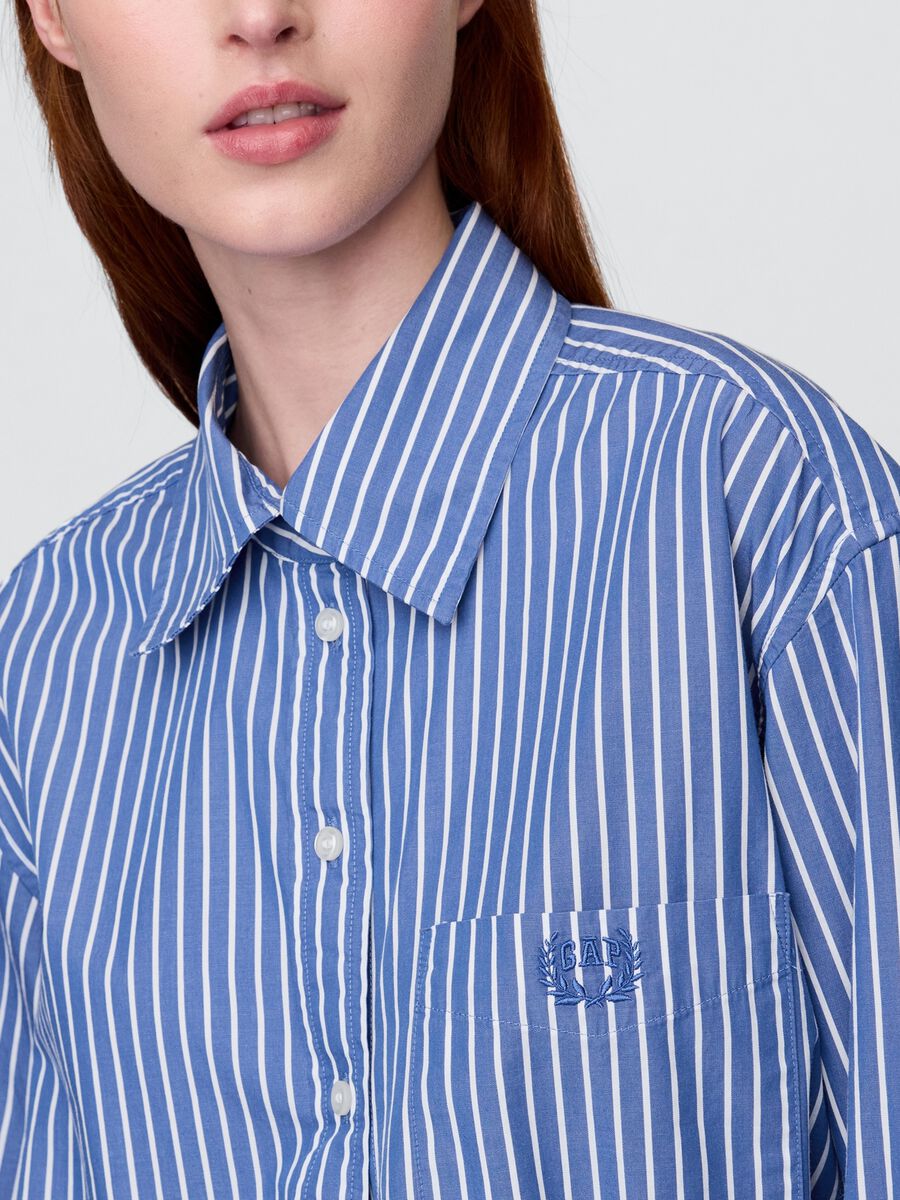 Camicia oversize a righe Donna_3