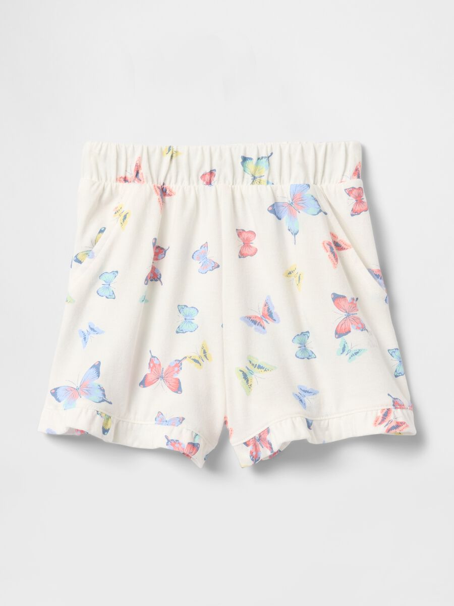 Shorts con stampa farfalle multicolor Bimba_0