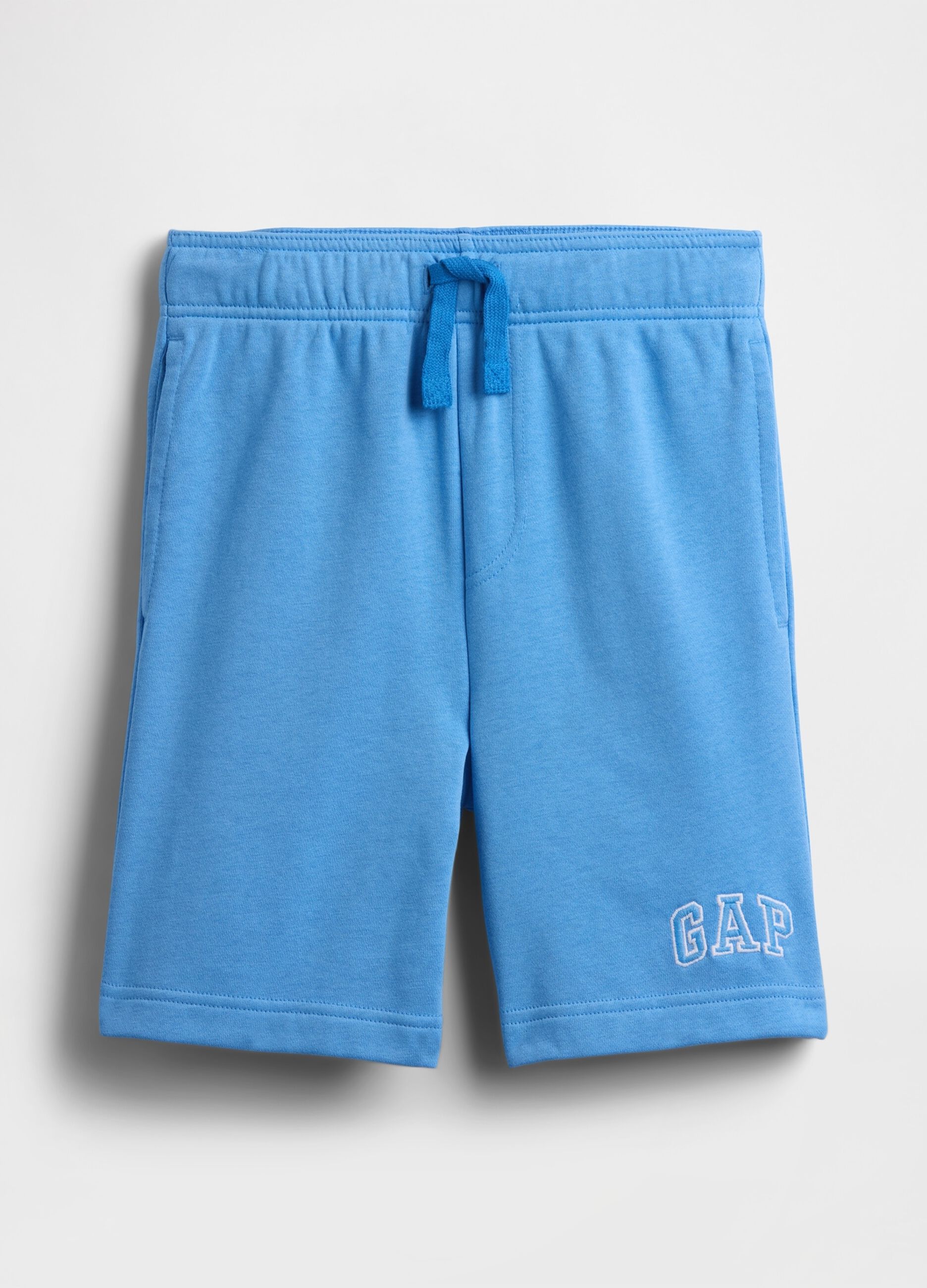 Children's regular fit blue cotton blend shorts