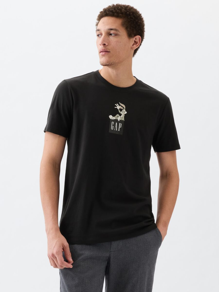 T-shirt con stampa Looney Tunes e logo Uomo_0