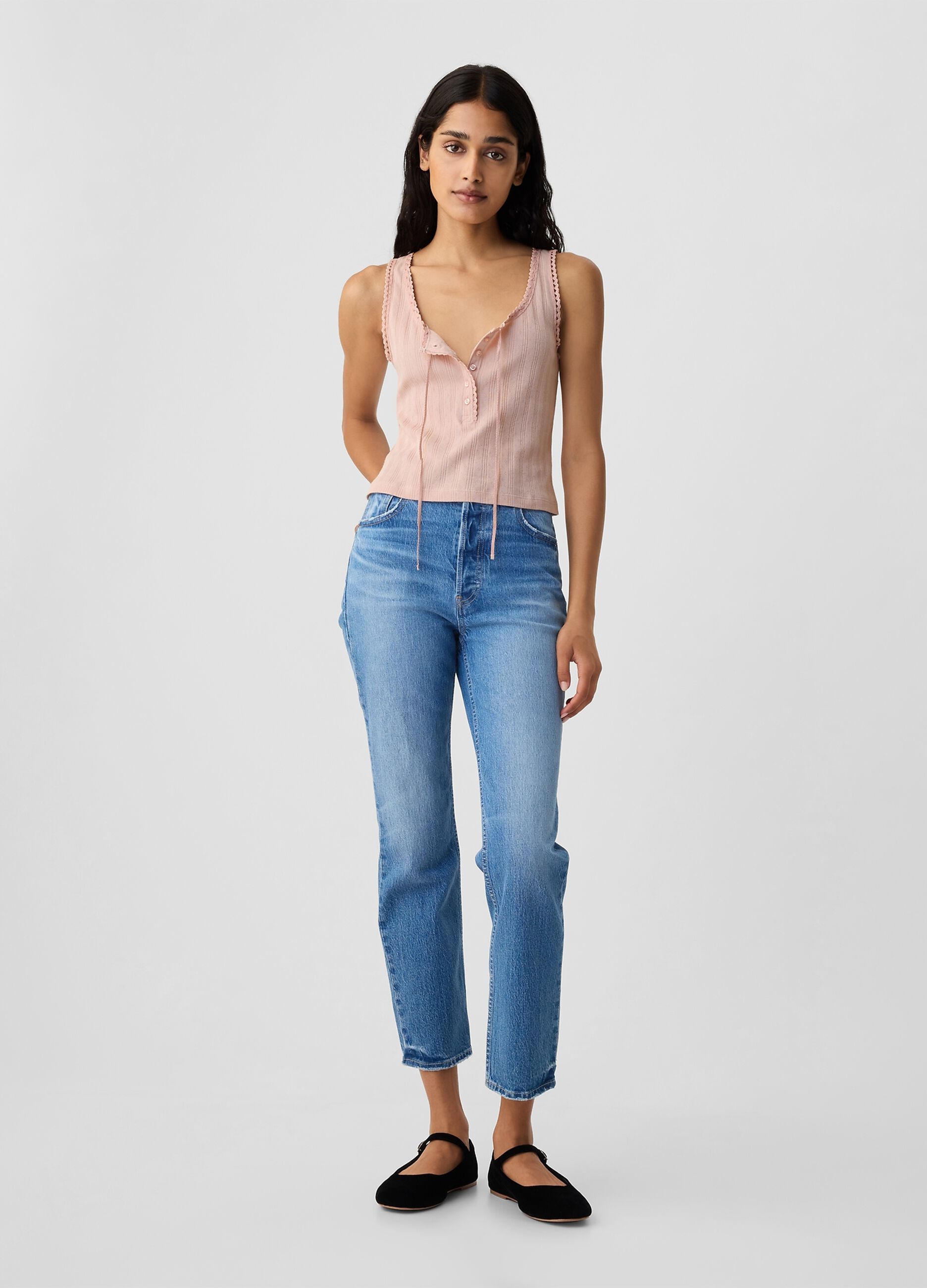 GAP for DÔEN pointelle tank top