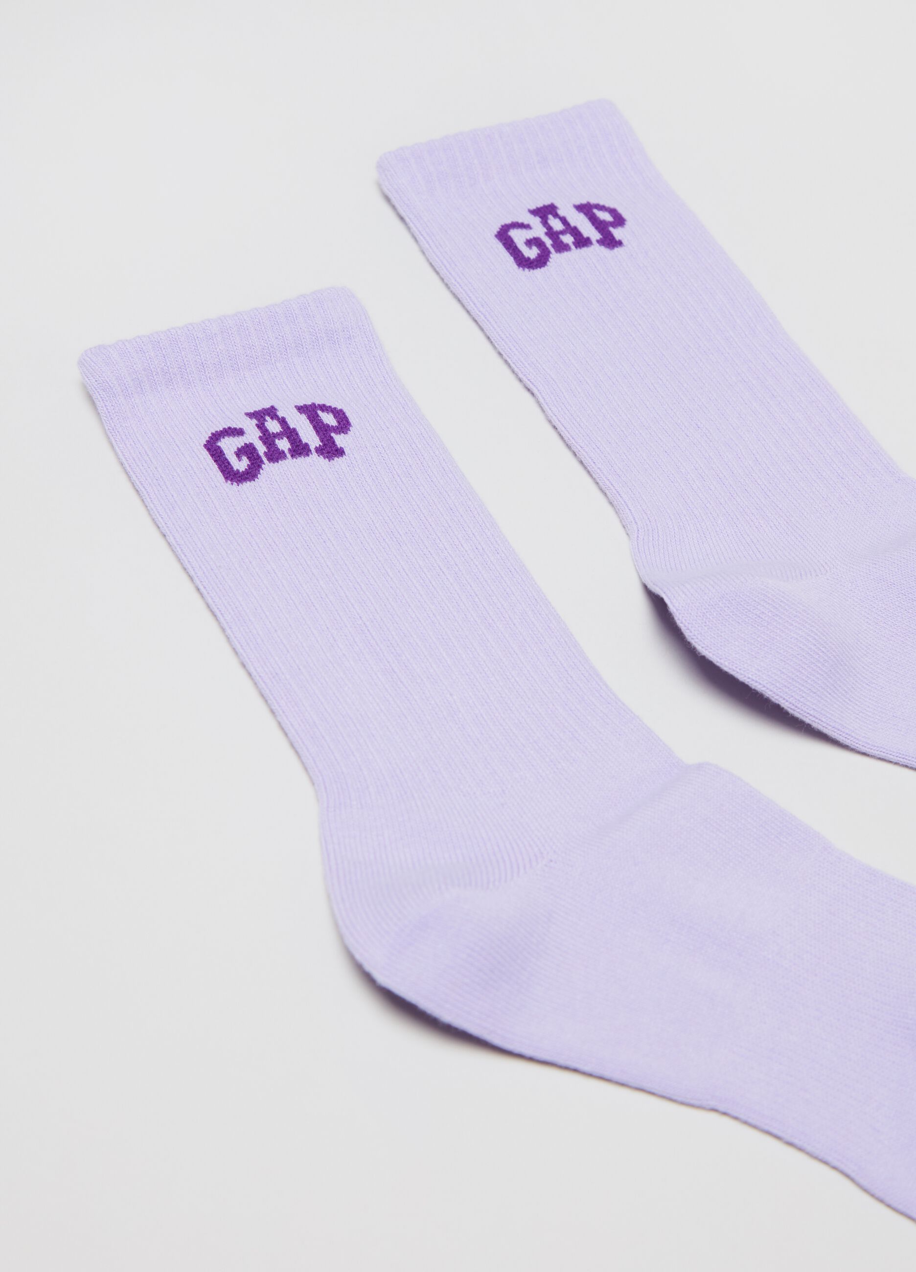 Ribbed socks with logo