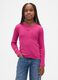 T-shirt a maniche lunghe rosa in cotone_0