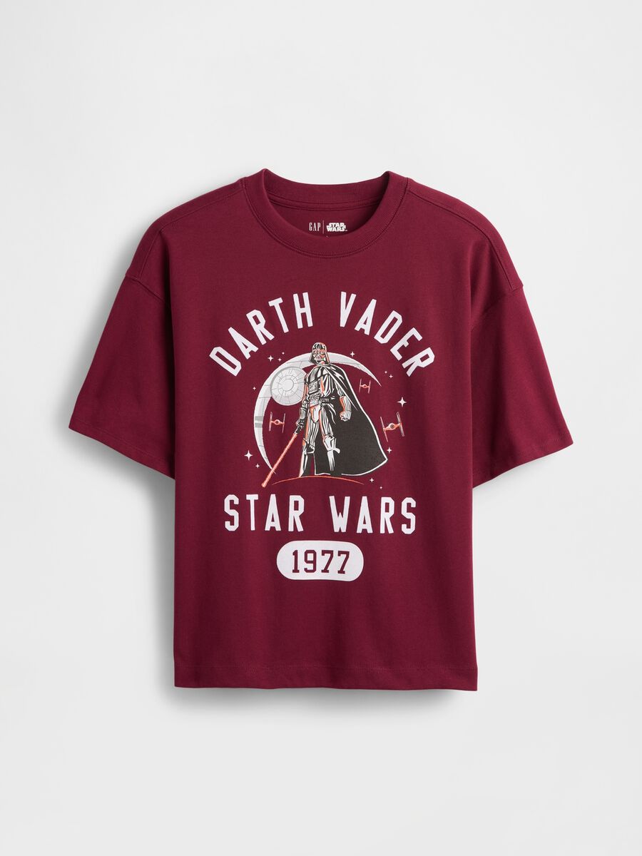 T-shirt rossa con stampa Darth Vader Bambino_0