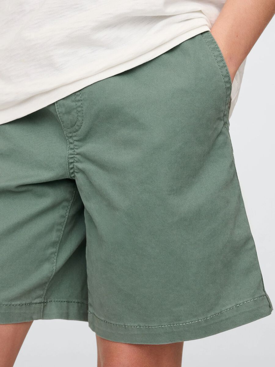 Shorts verdi in cotone elasticizzato Bambino_3