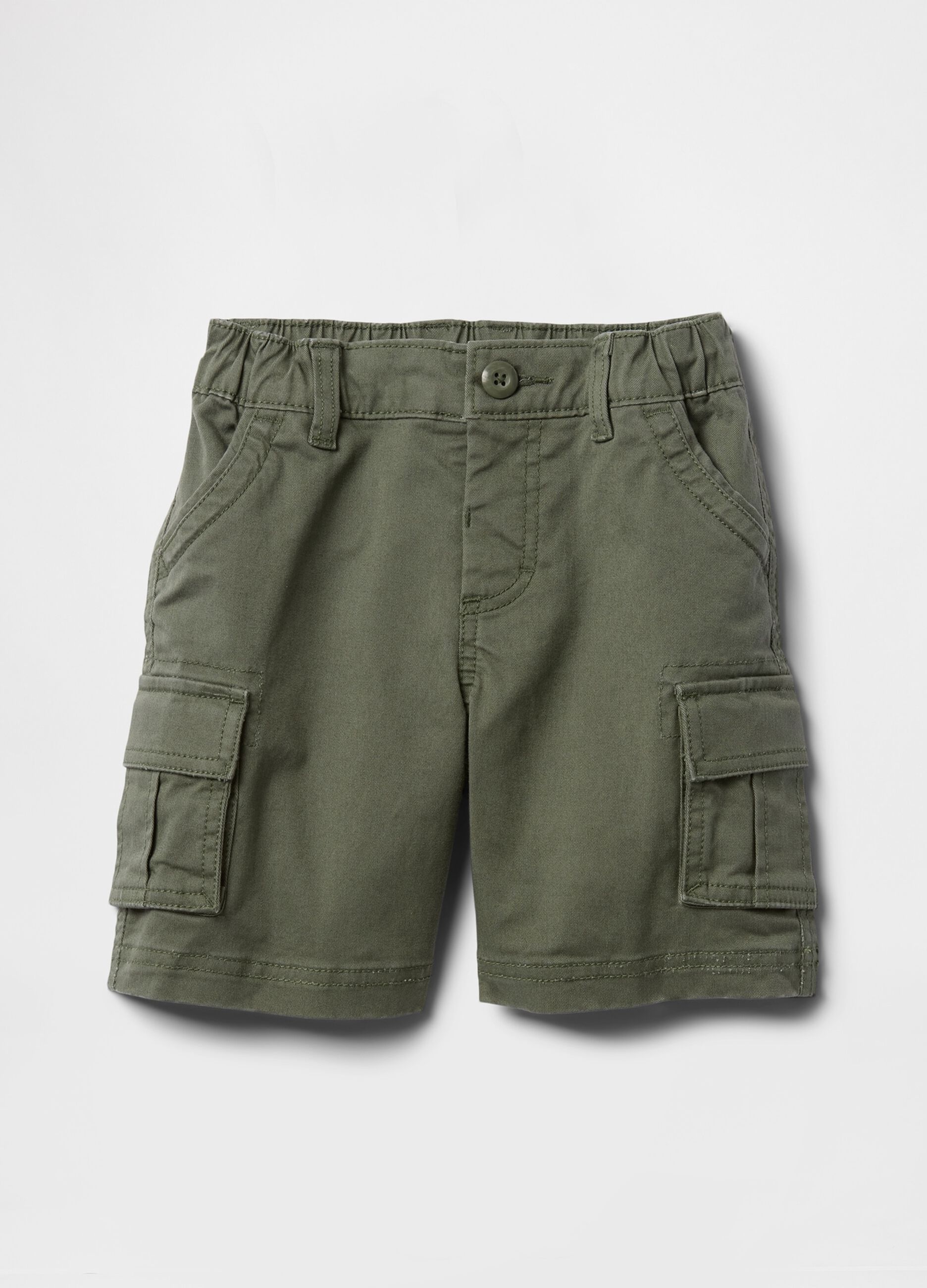 Bermuda verdi con tasche cargo per bambini_1