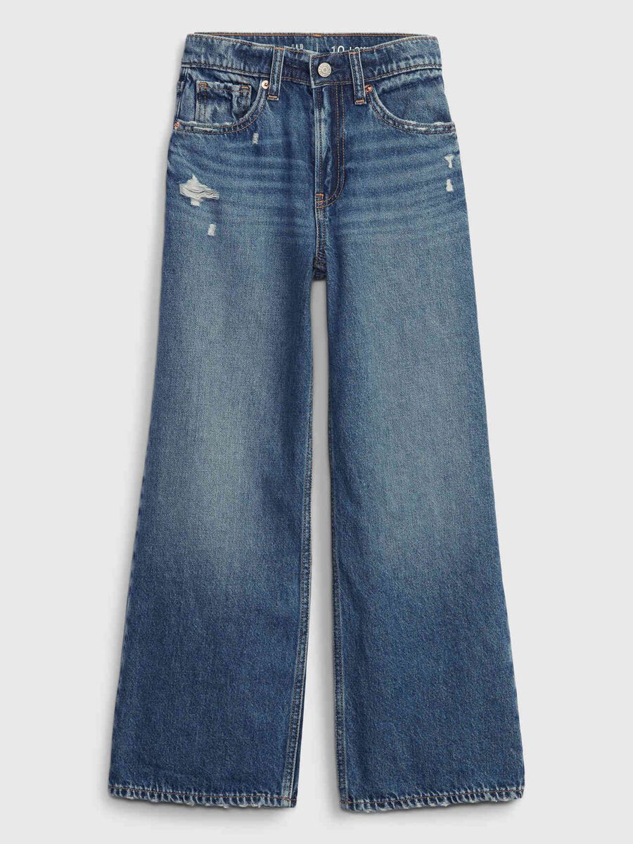 Pantaloni denim ampi in cotone per bambina Bambina_3