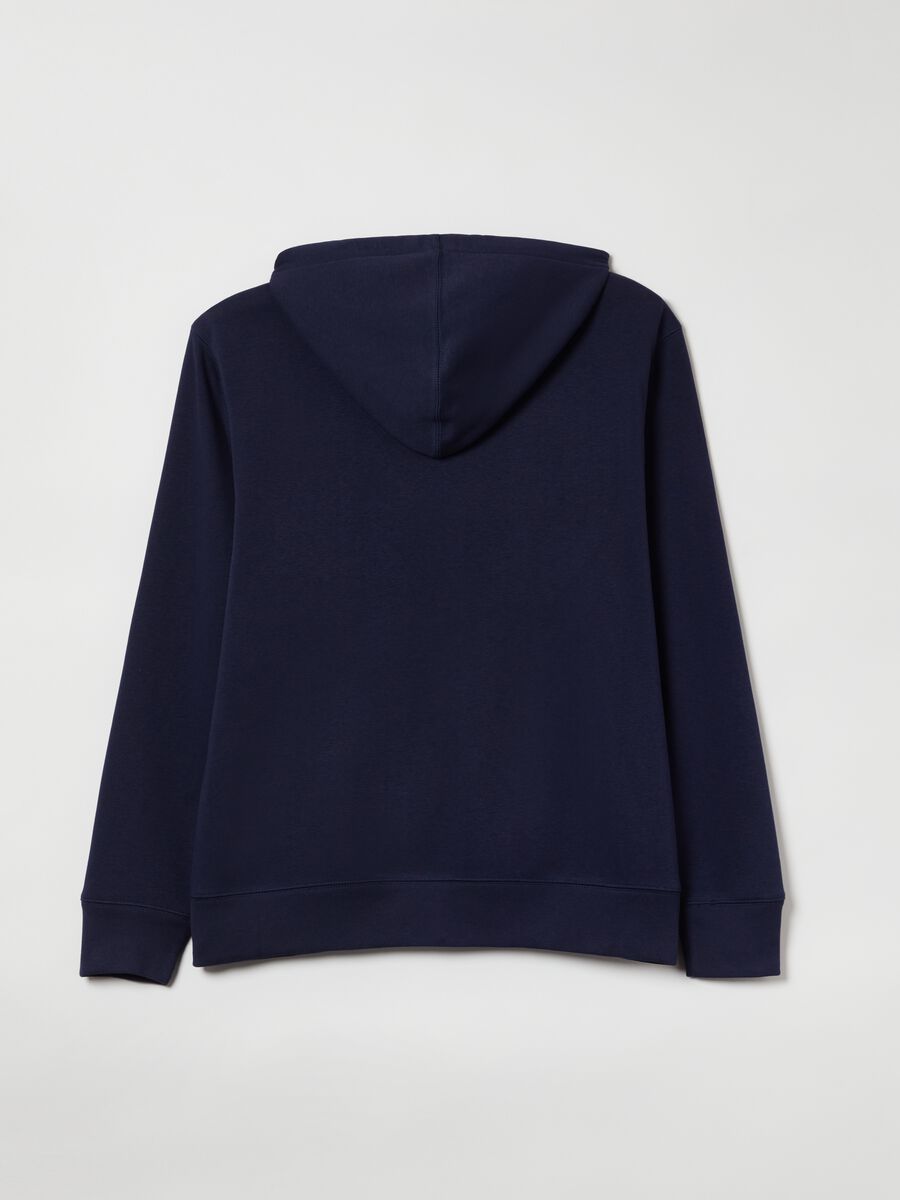Full-zip in felpa con ricamo logo Uomo_4