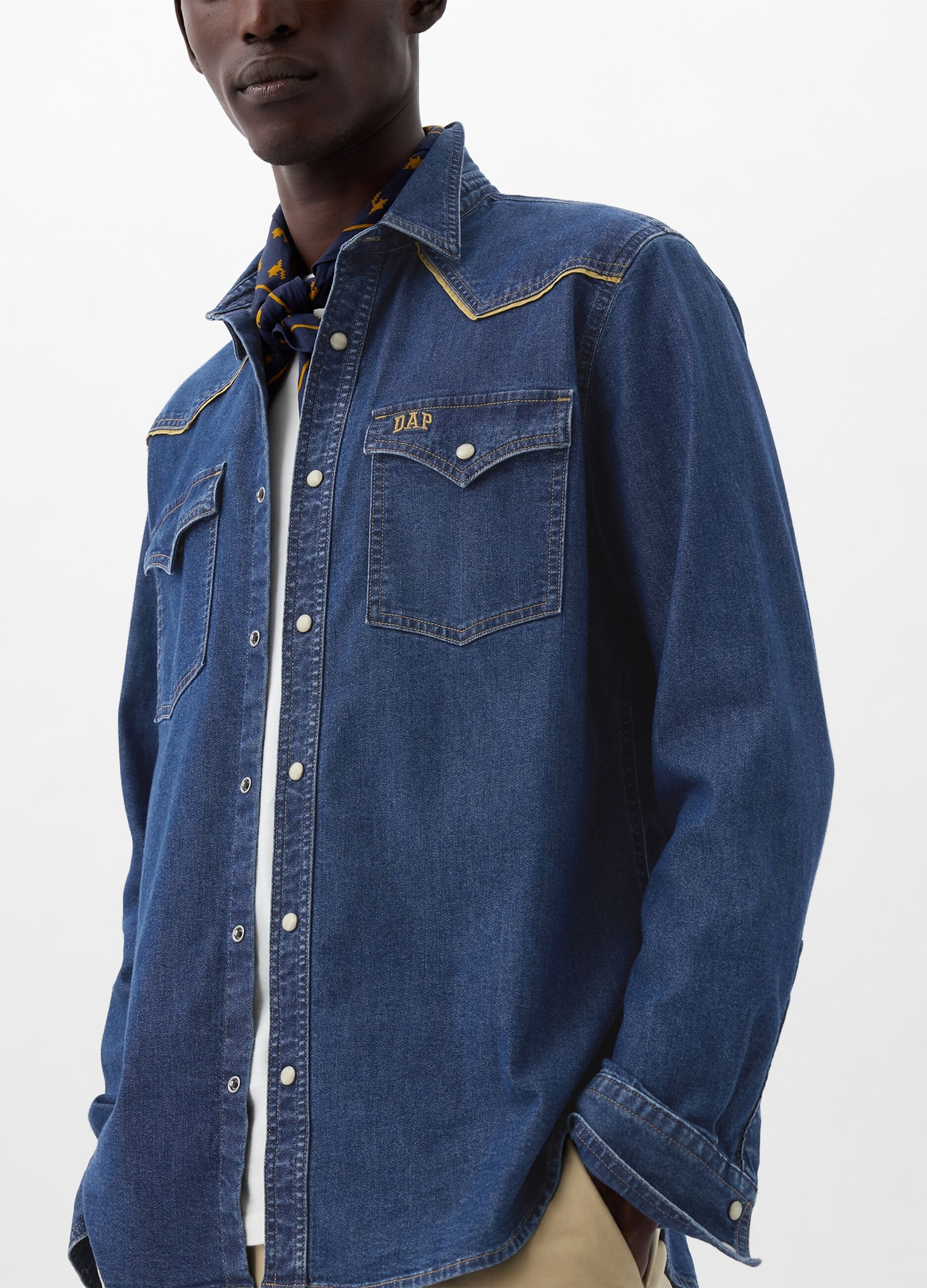 DAP x GAP Camicia western in denim_3