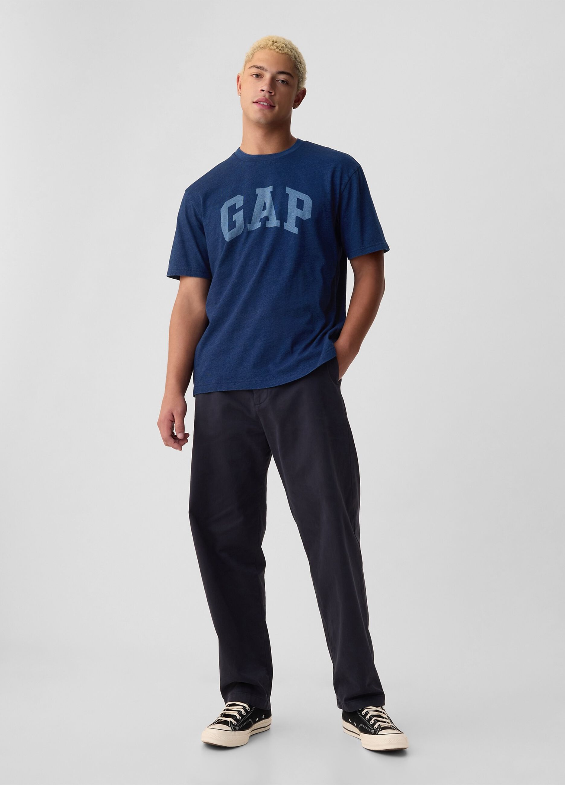 T-shirt relaxed fit con stampa logo