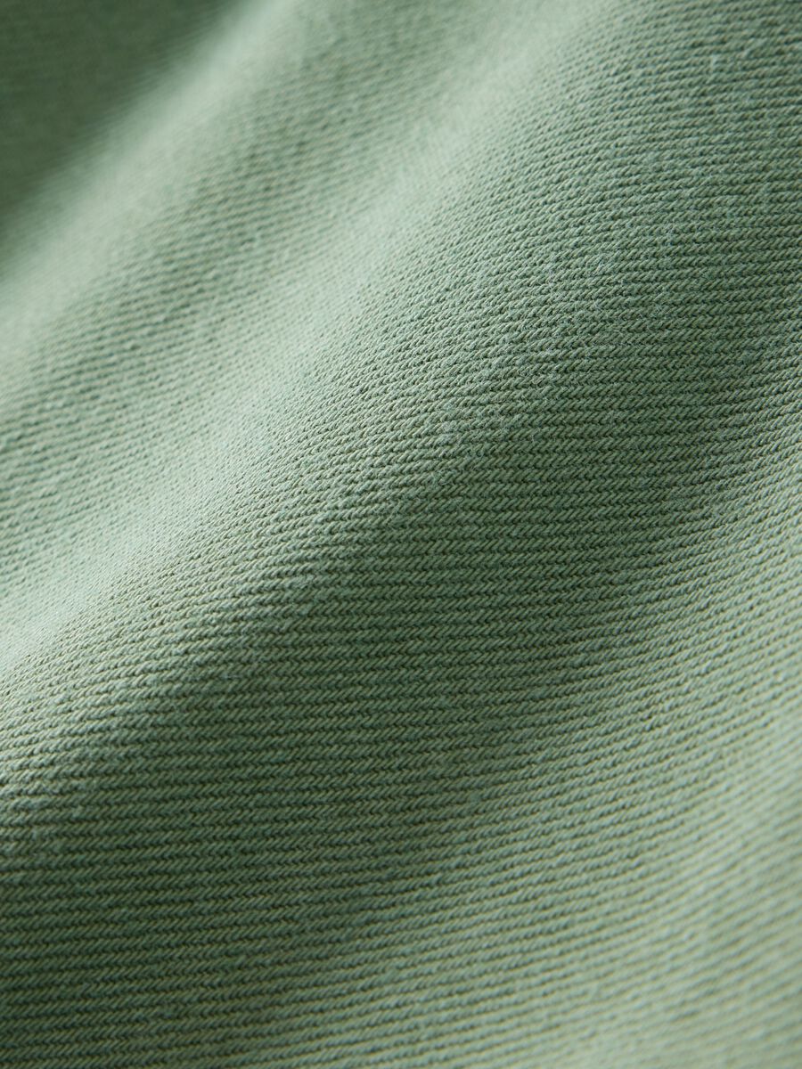 Camicia cropped verde a maniche lunghe Donna_4