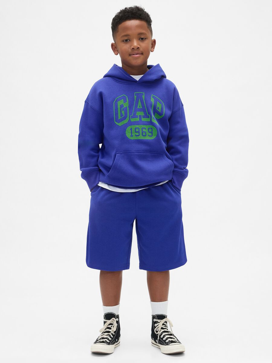 Felpa blu per bambino con logo Bambino_2