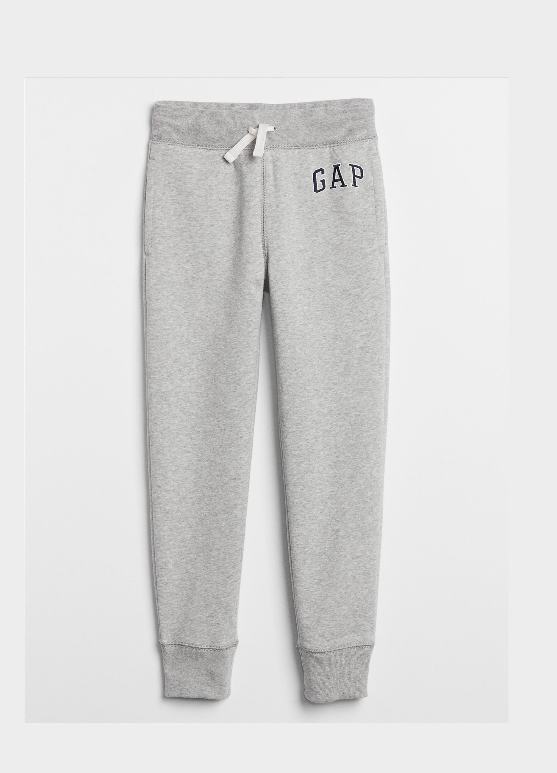 Fleece joggers with logo embroidery