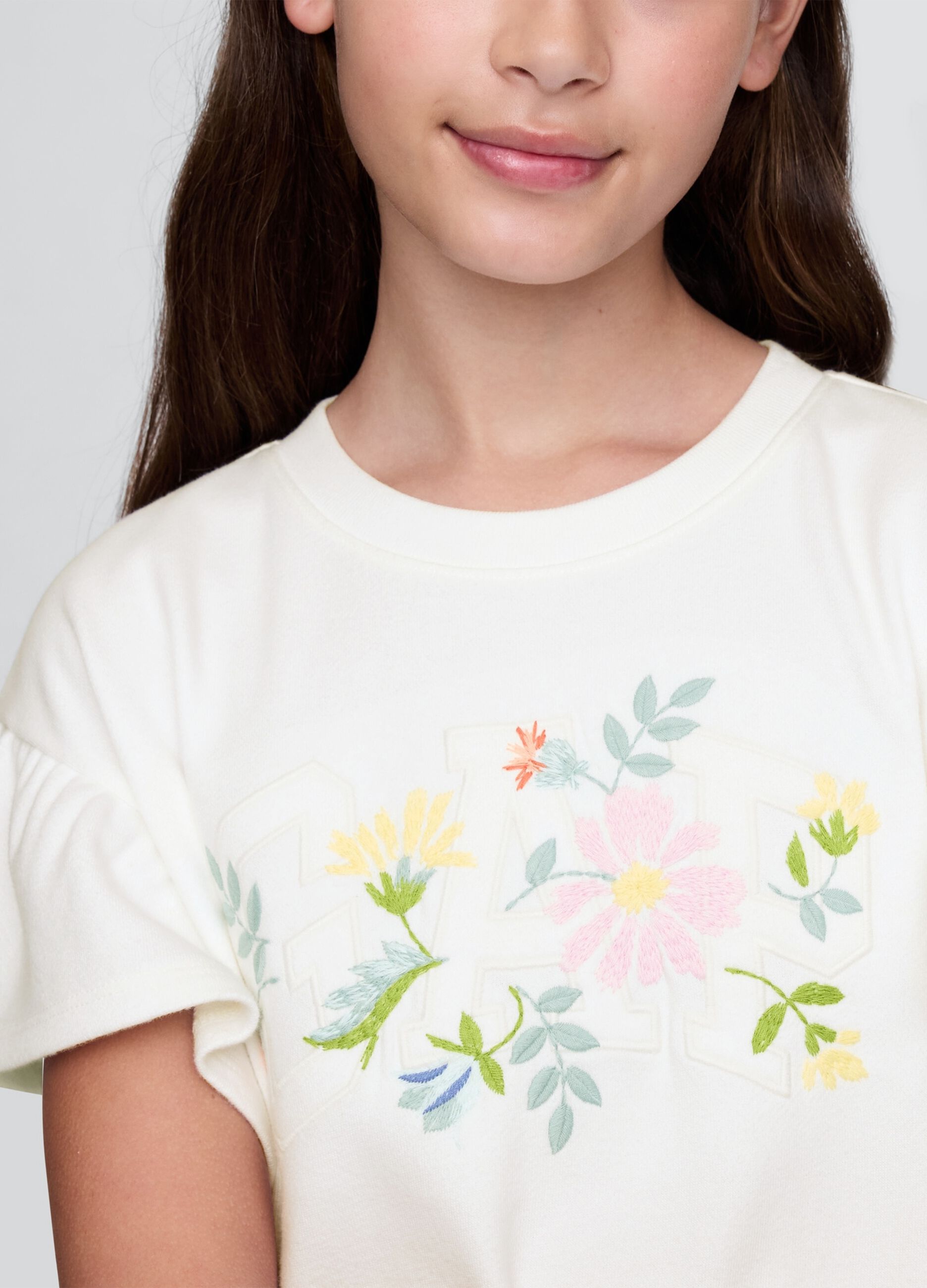 Abito bianco con stampa floreale GAP Kids_2