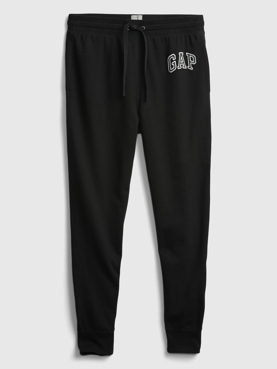 Joggers in felpa con ricamo logo Uomo_2