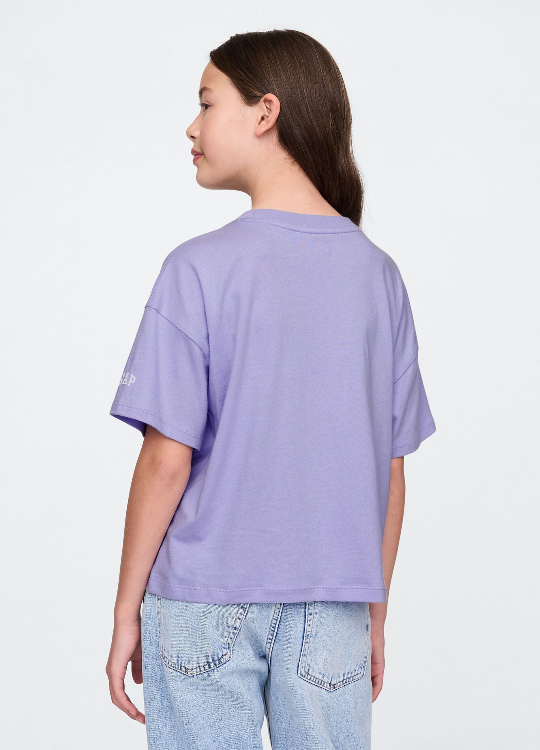 T-shirt girl lilla Ocean Sisters in cotone_1