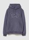 Felpa con cappuccio con logo GAP in misto cotone_3