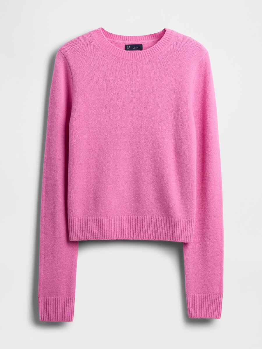 Pink Cotton Blend Sweater Woman_3