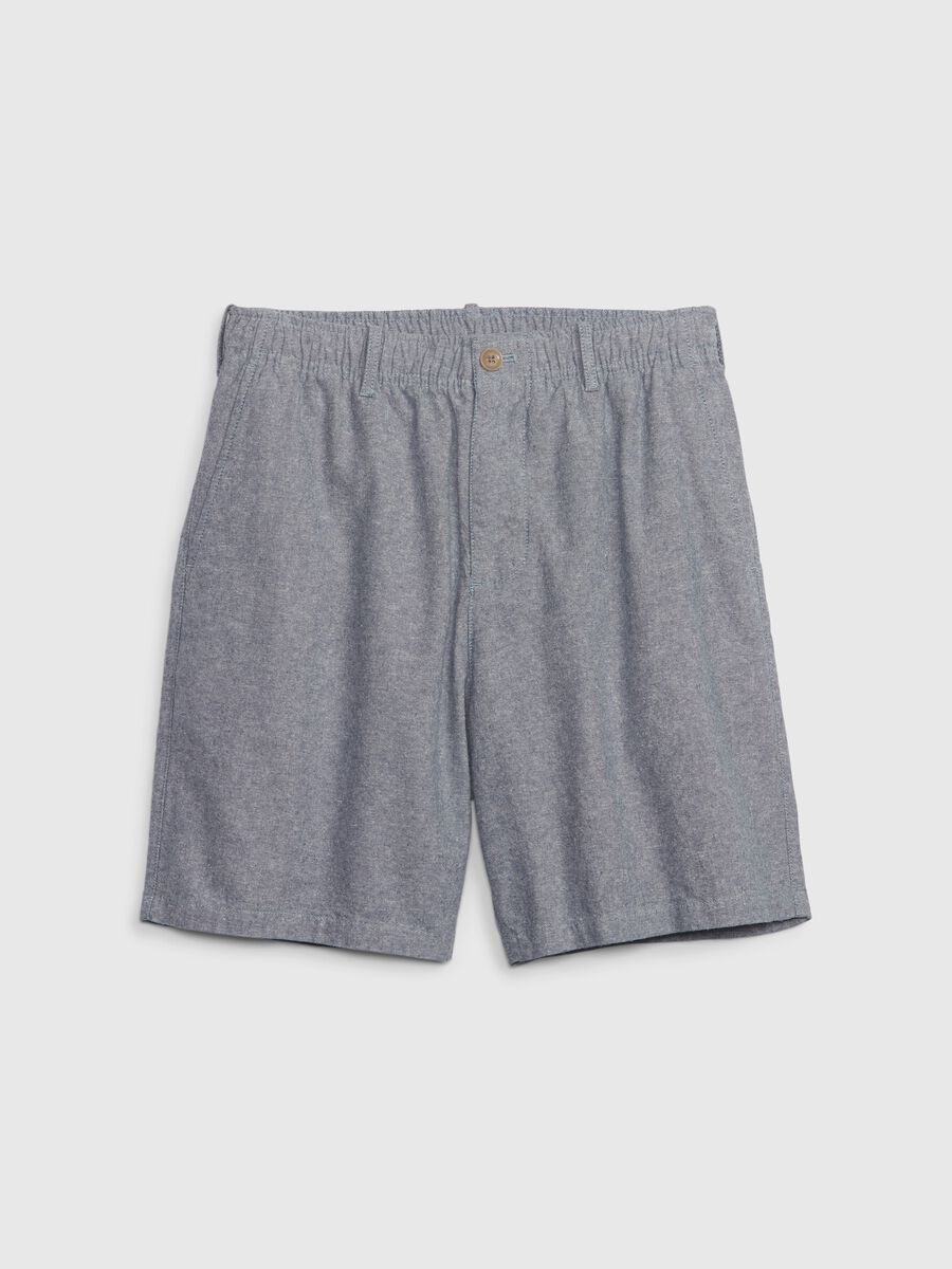 Shorts in lino e cotone con coulisse Uomo_3