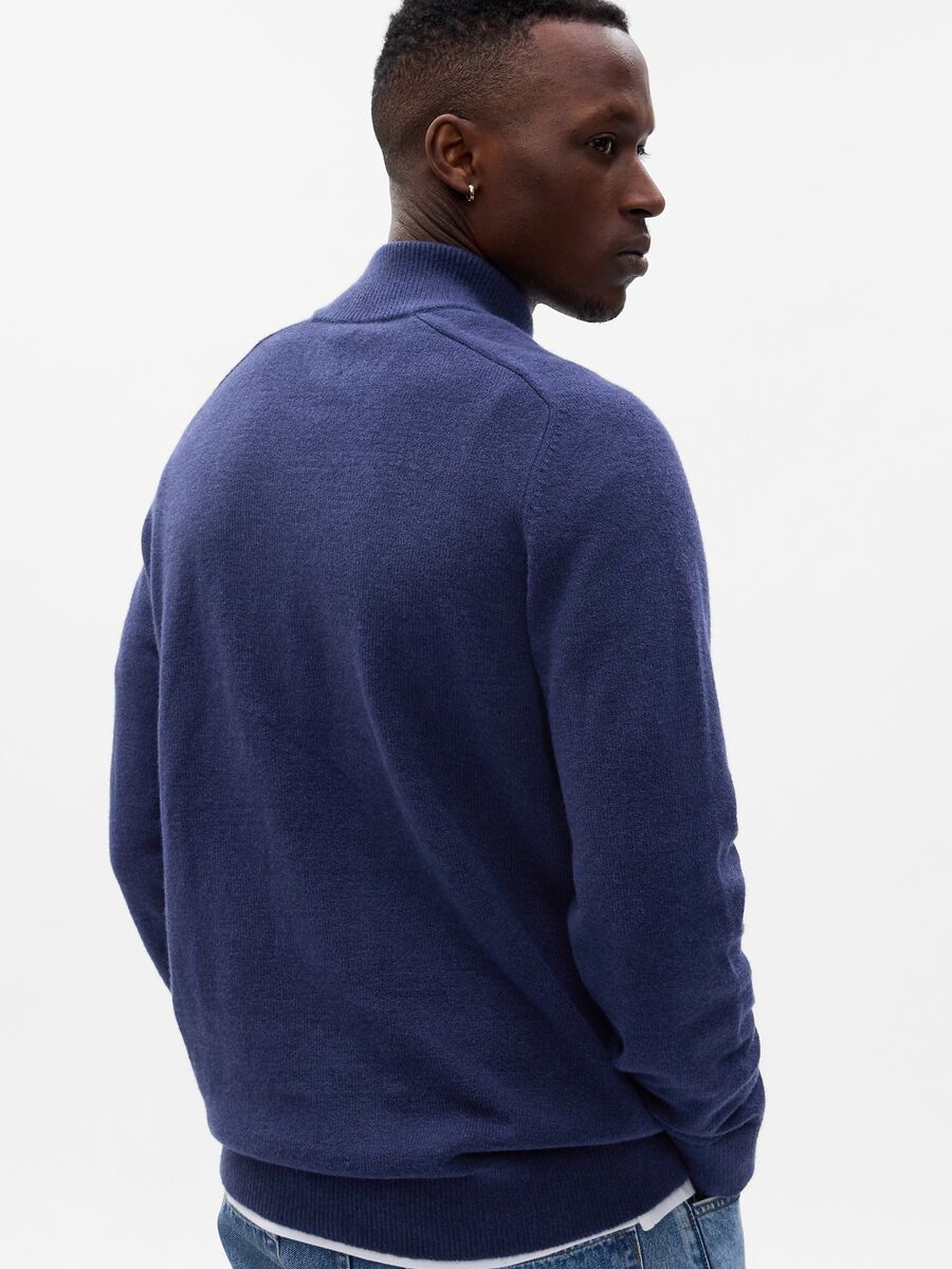 Half-zip pullover with mock neck Man_1