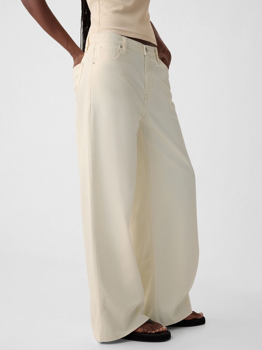 Pantaloni in lyocell e cotone Donna_3