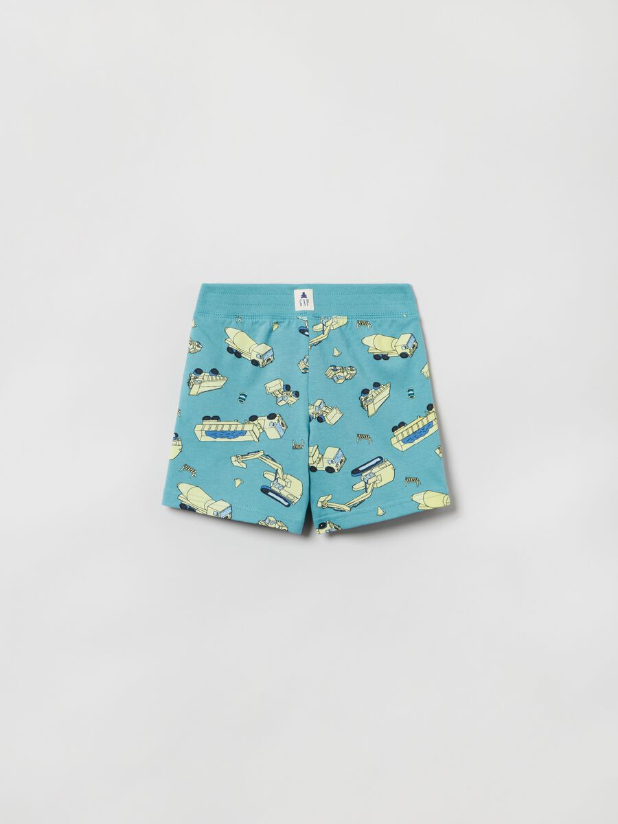 Shorts with work vehicle print Toddler Boy_1