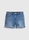 Shorts girlfriend in denim con orlo a vivo_5