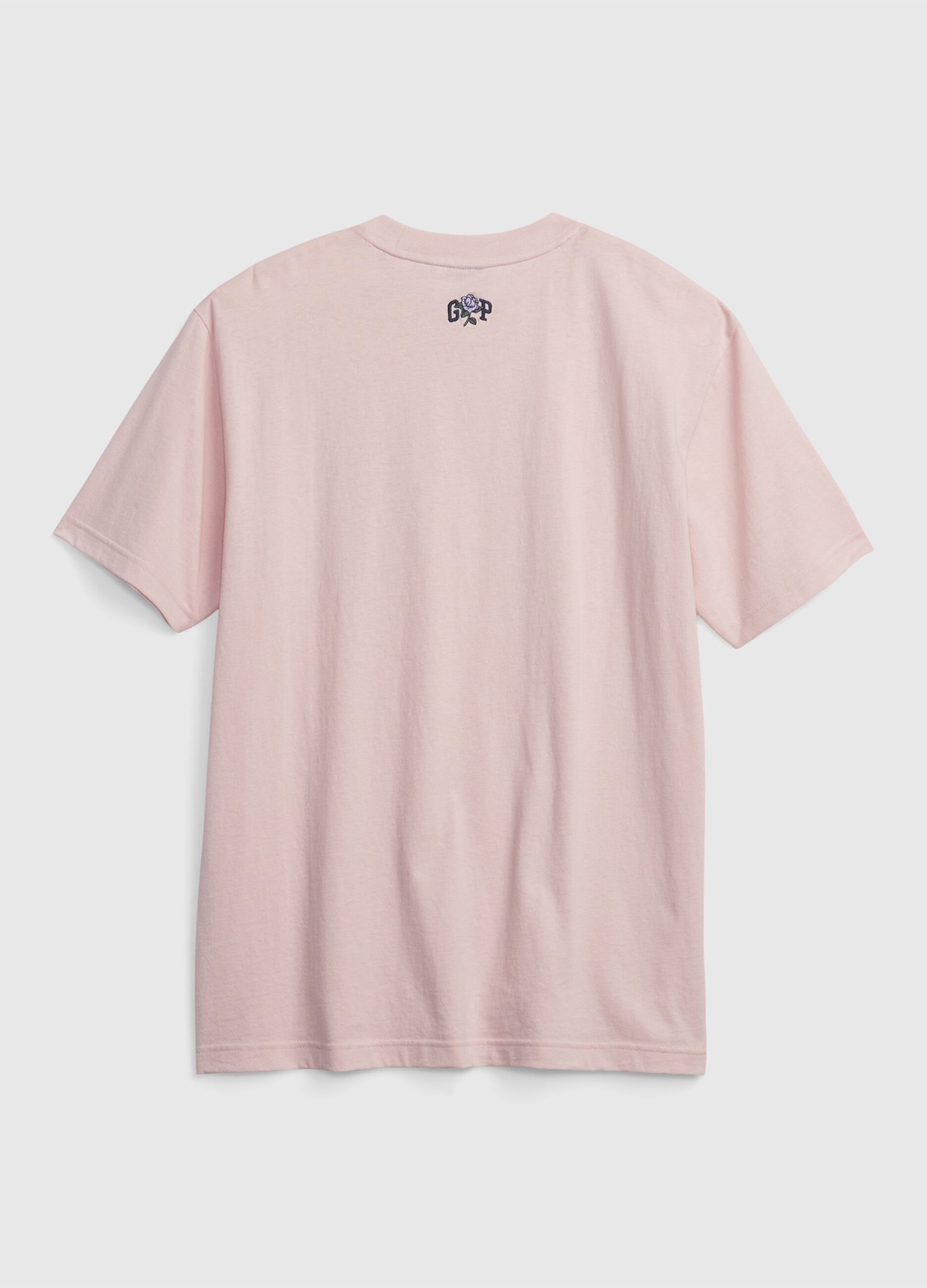 T-shirt in cotone con logo floreale_1