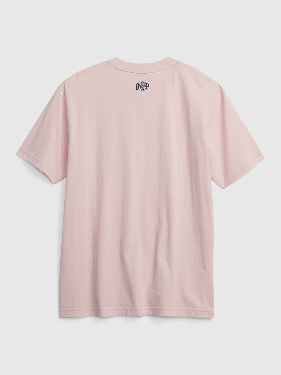 T-shirt in cotone con logo floreale Uomo_1