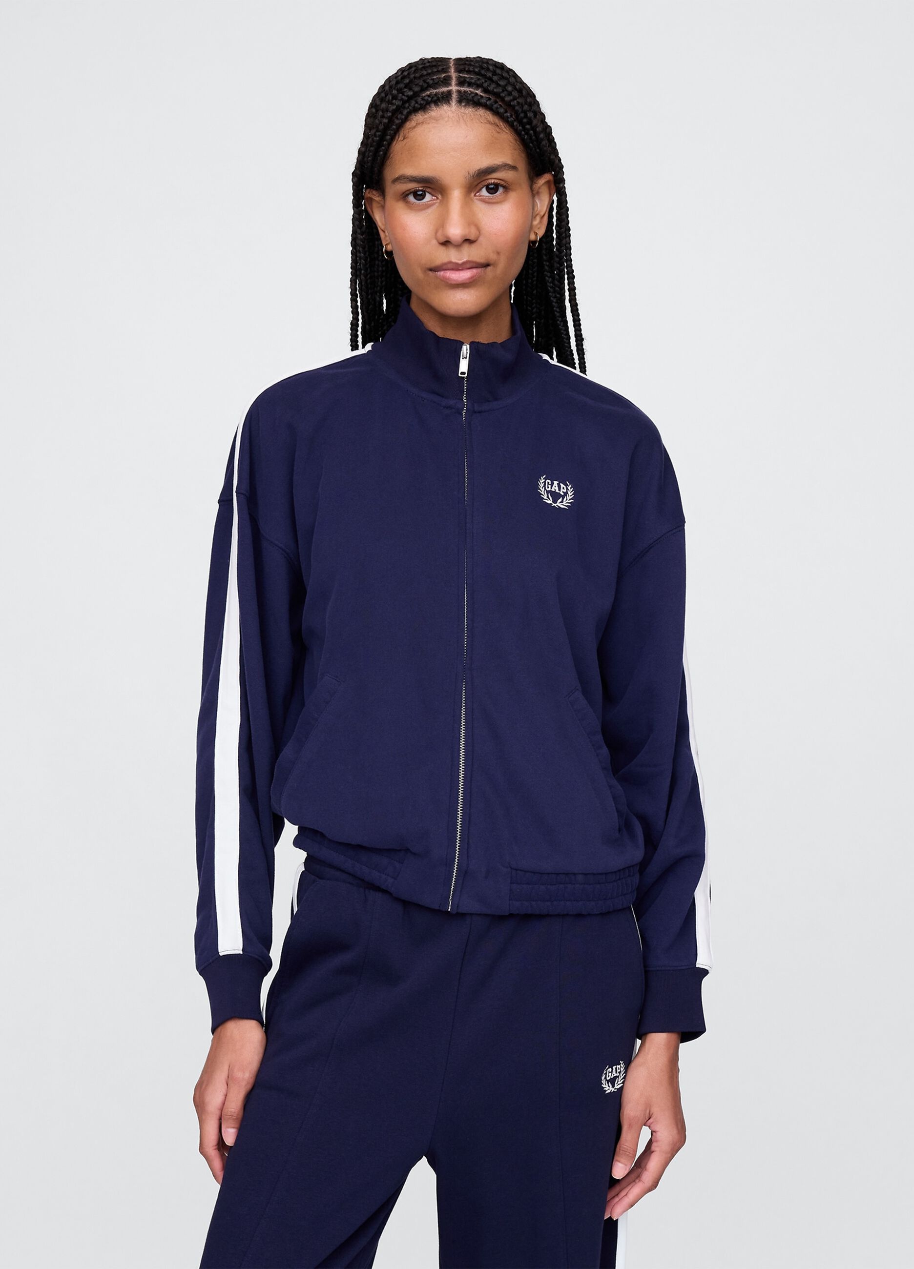 Felpa blu full zip Gap