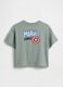 T-shirt Captain America Marvel a maniche corte in puro cotone_1