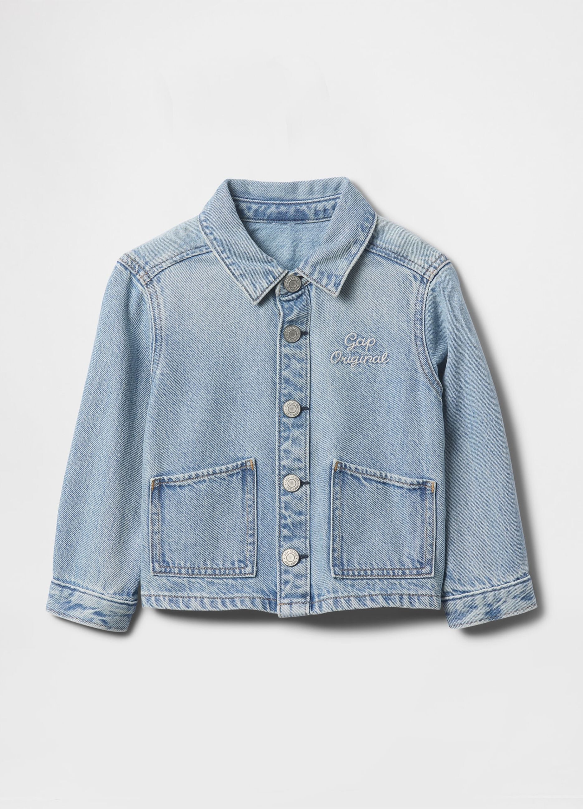 Giacca denim con logo ricamato per bimbi GAP_1