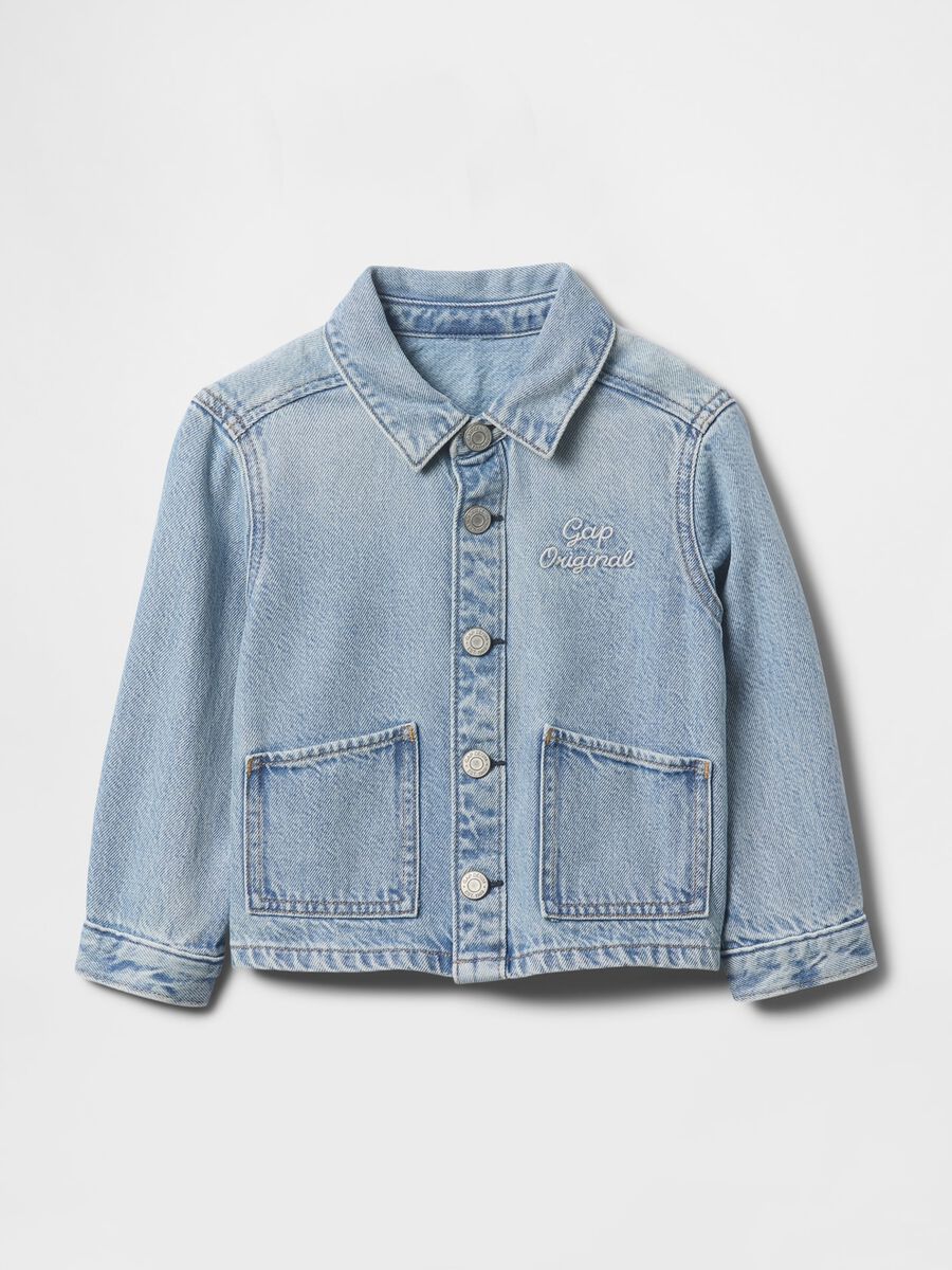 Giacca denim con logo ricamato per bimbi GAP Bimbo_1