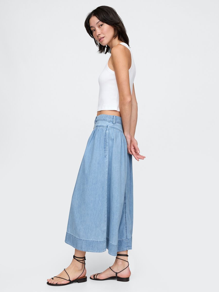 Gonna lunga in denim Donna_1