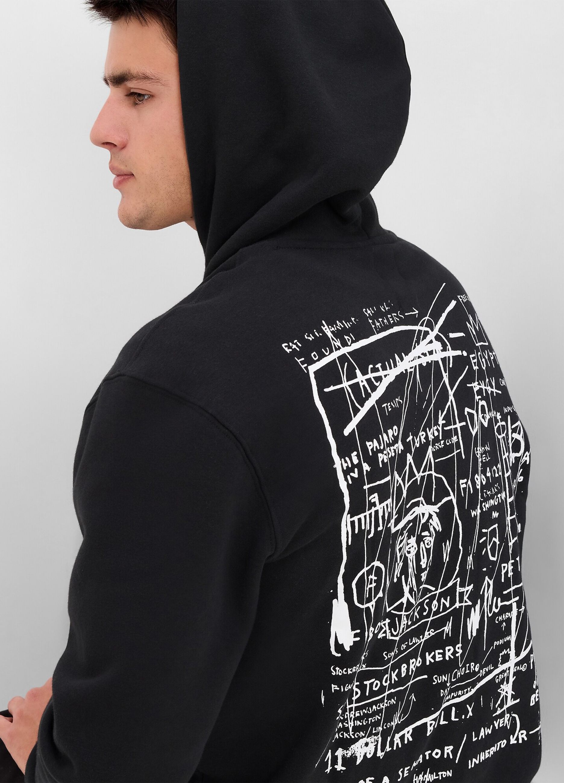 Hoodie with Basquiat print_2