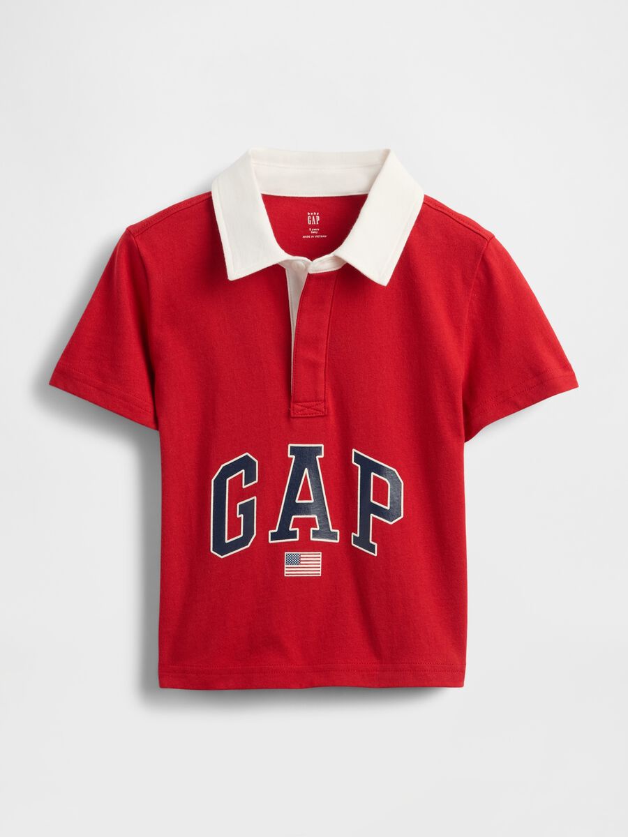 T-shirt rossa a maniche corte in cotone Bambino_0