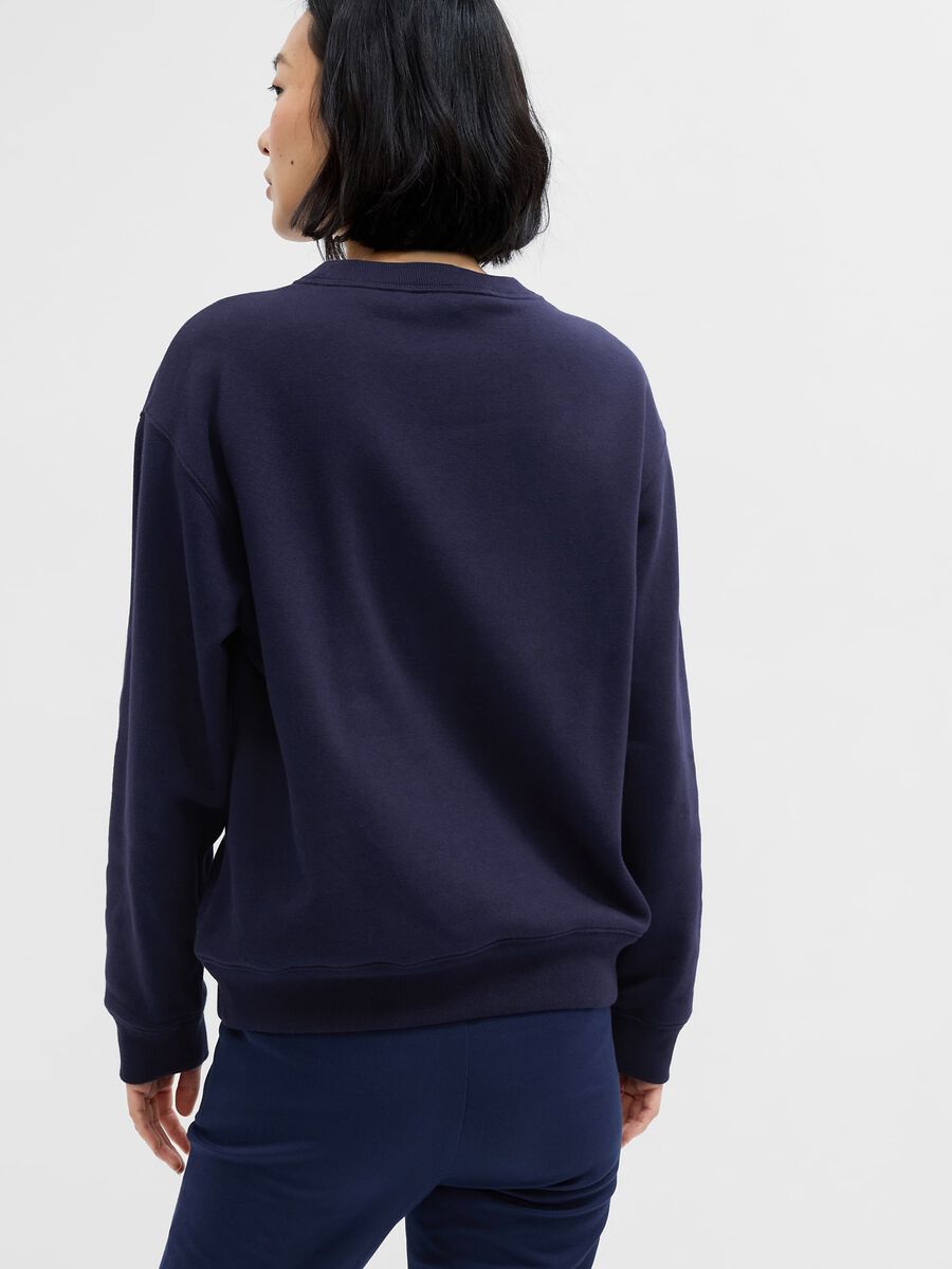 Felpa girocollo con ricamo logo Donna_1