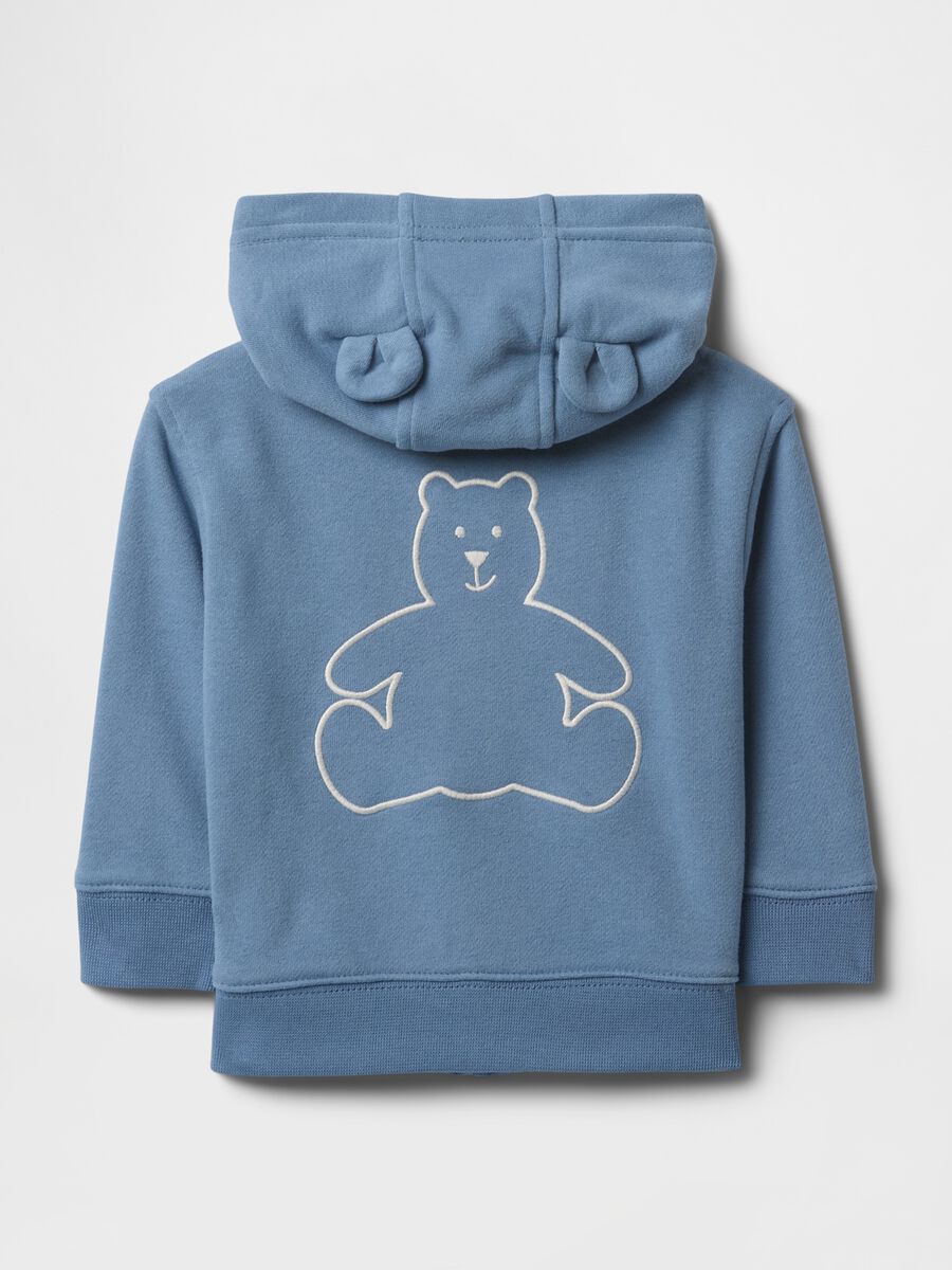 Felpa blu con cappuccio e orecchie GAP Kids Neonato_1