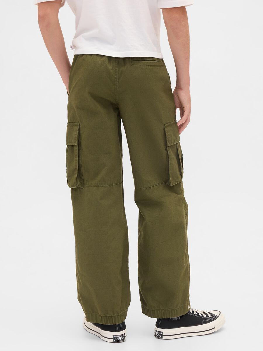 Green cargo trousers for boys Boy_2
