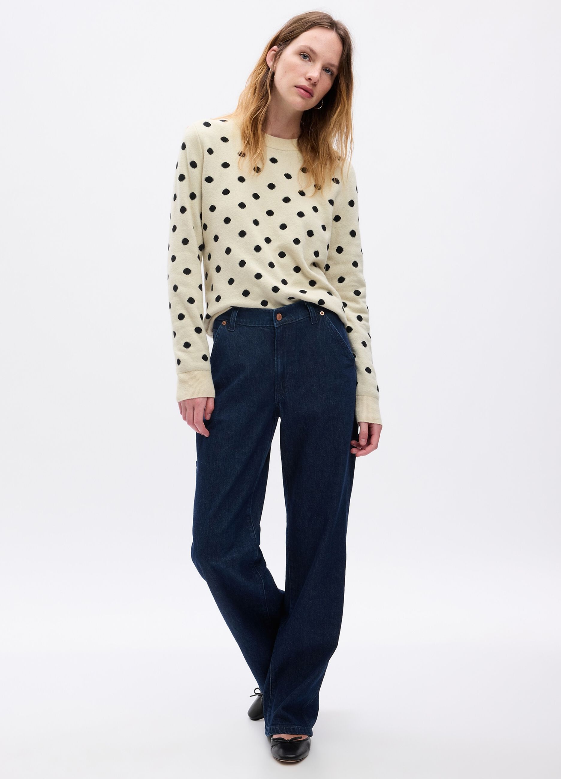 Pullover con scollo rotondo