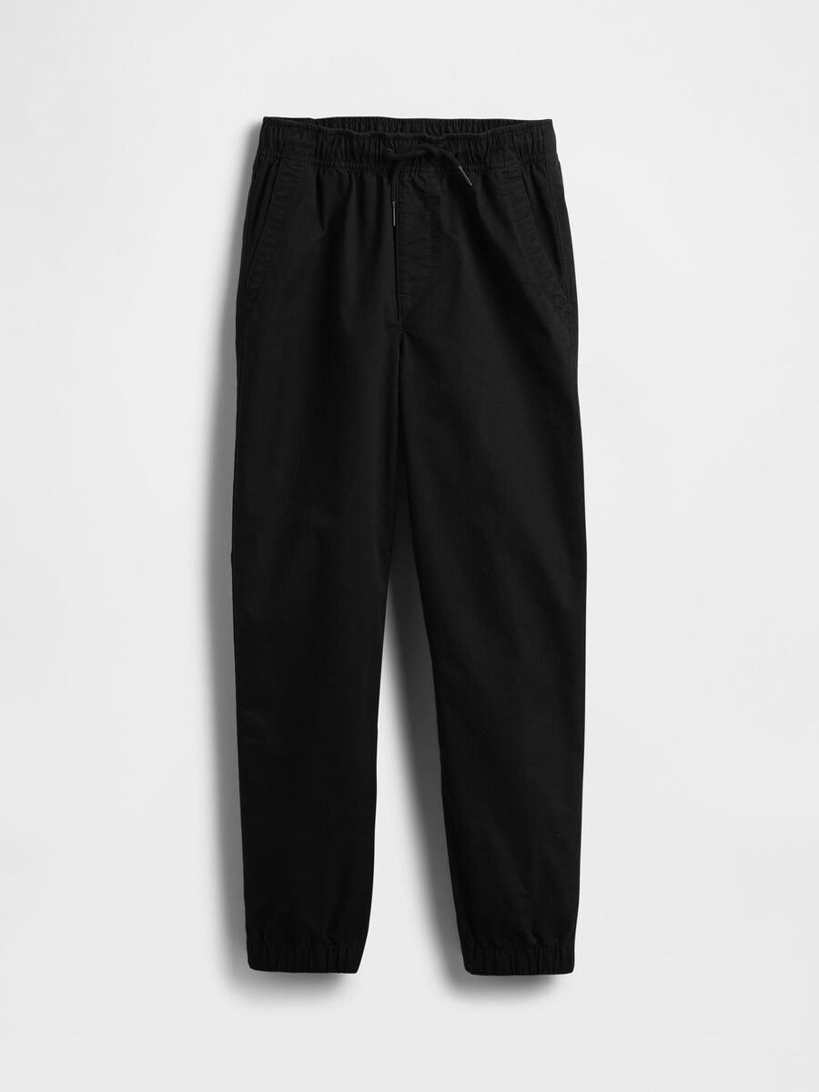 Pantaloni neri in cotone elasticizzato Boy_4