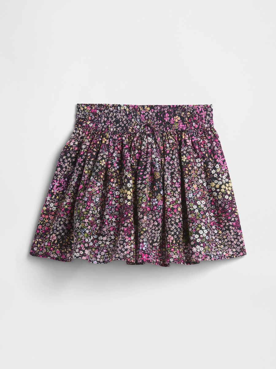 Multicolour printed skirt in cotton and viscose blend Girl_0