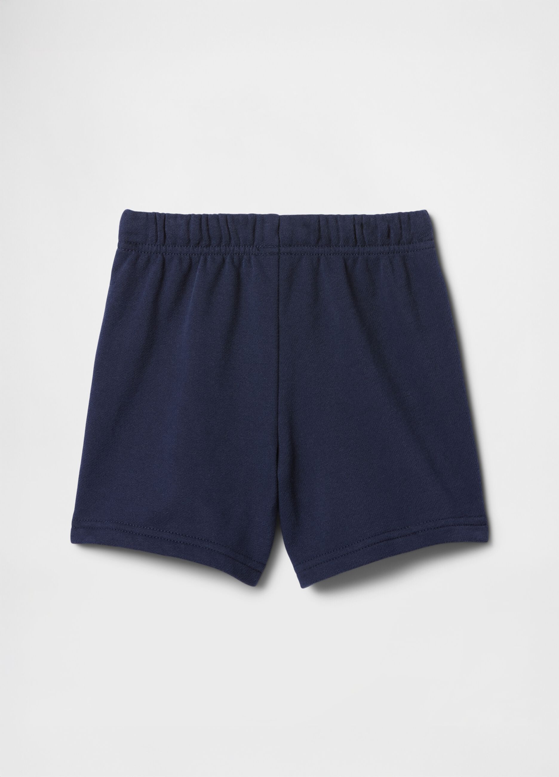 Pantaloncini da bambino blu navy in misto cotone_1