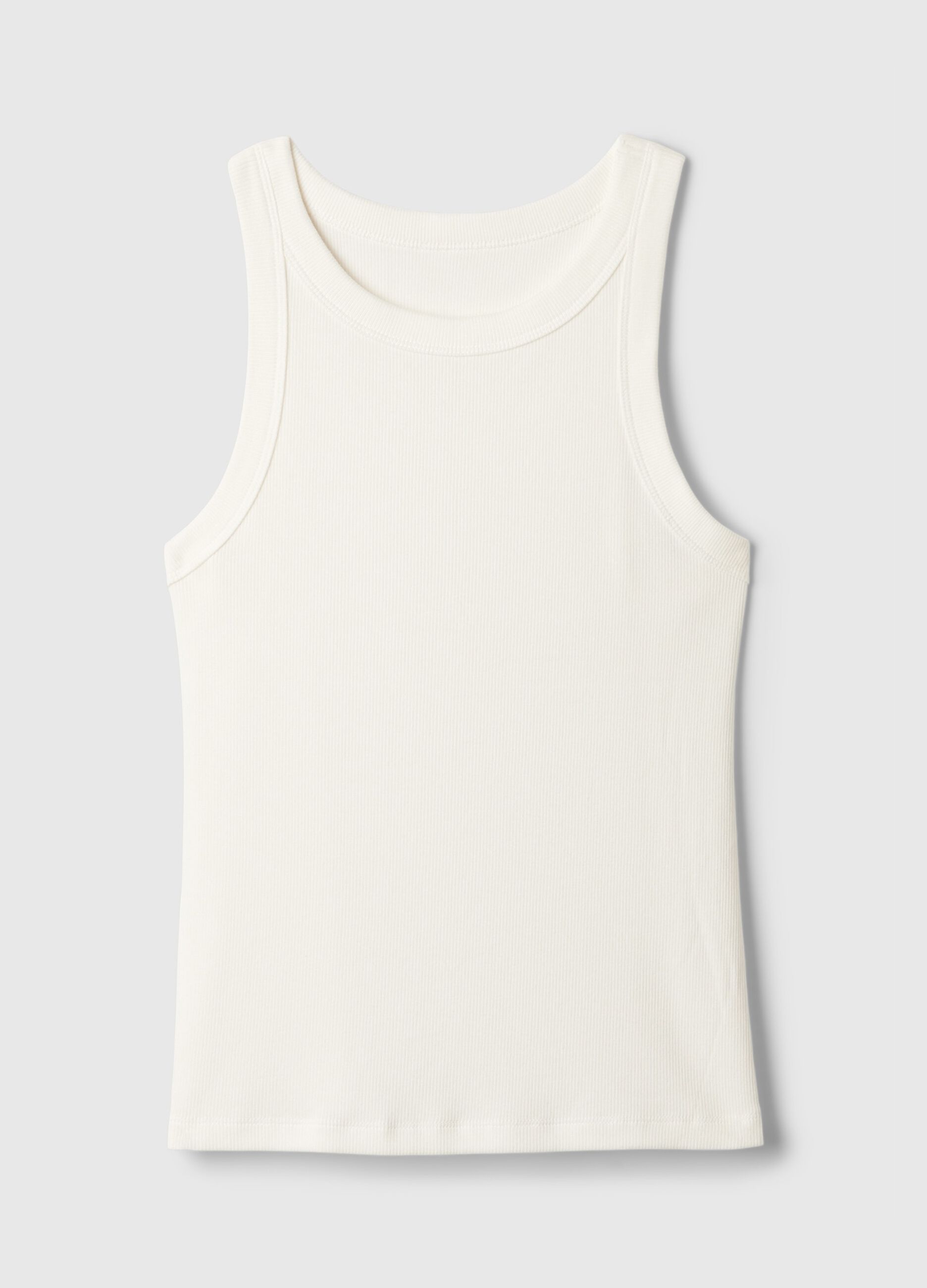 Tank top a costine con scollo halter_3